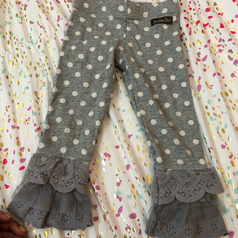 Matilda Jane Two-Tier Polka Dot Pants Sz: 2T